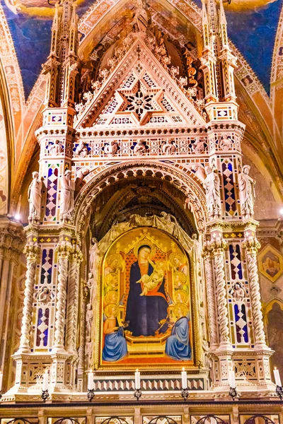 Florencia Italia Septiembre 2018 Daddi Madonna Pintura Infantil Orsanmichele Church —  Fotos de Stock