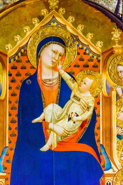 Florença Itália Setembro 2018 Daddi Madonna Child Painting Orsanmichele Church — Fotografia de Stock