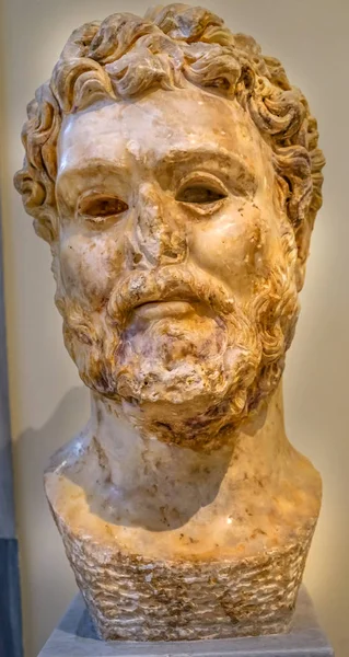 Афины Греция Марта 2018 Года Император Септимий Северус Статуя Национального — стоковое фото