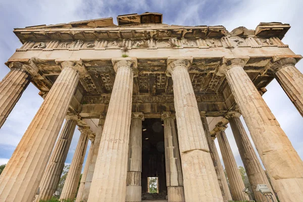 Antico Tempio Efesto Colonne Agorà Market Place Atene Grecia Agora — Foto Stock