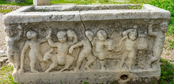 Antica Agorà Piazza Del Mercato Cupidi Statue Acqua Atene Grecia — Foto Stock