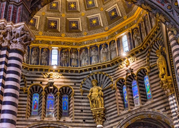 Siena Talya Eylül 2017 Basilica Altın Kubbe Katedral Kilise Siena — Stok fotoğraf