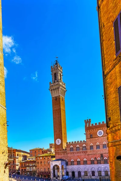 Mangia Tower Piazza Del Campo Toscane Sienne Italie — Photo