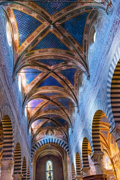 San Gimignano Italy September 2017 Nave Medieval Renaissance Collegiate Church — Stock Photo, Image