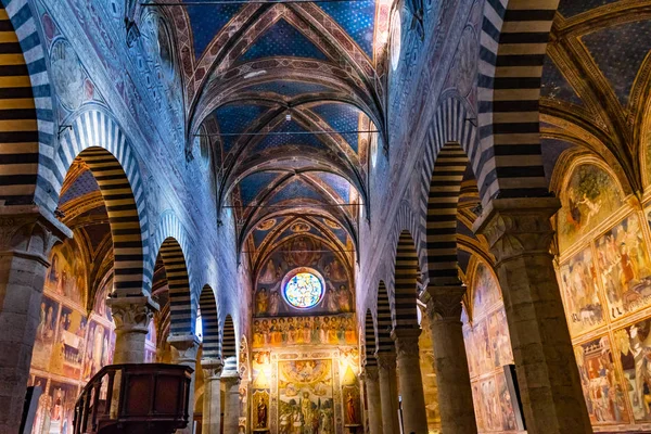 San Gimignano Talya Eylül 2017 Nef Ortaçağ Rönesans Collegiate Kilisesi — Stok fotoğraf