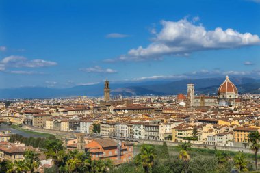 Ponte Palazzo Vecchio Dumo Cityscape Arno Nehri Floransa Toskana İtalya. Genel Bakış Floransa Floransa.