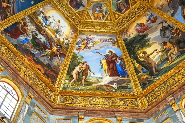 Florence Italy September 2017 Adam Eve God Painting Dome San — Stock Photo, Image