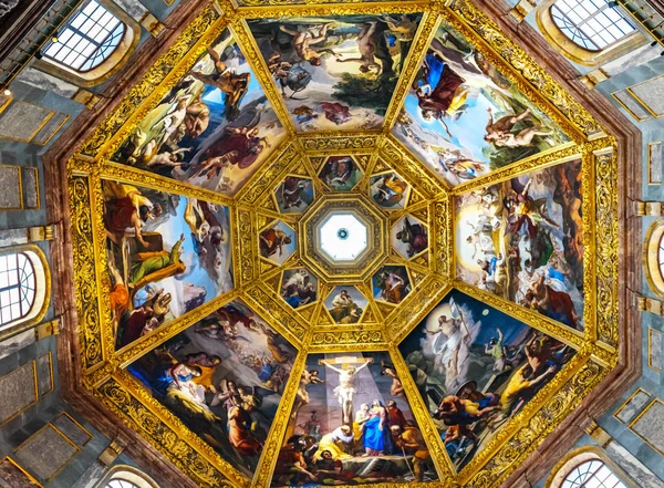 Florencia Italia Septiembre 2017 Pinturas Bíblicas Cúpula Iglesia San Lorenzo — Foto de Stock