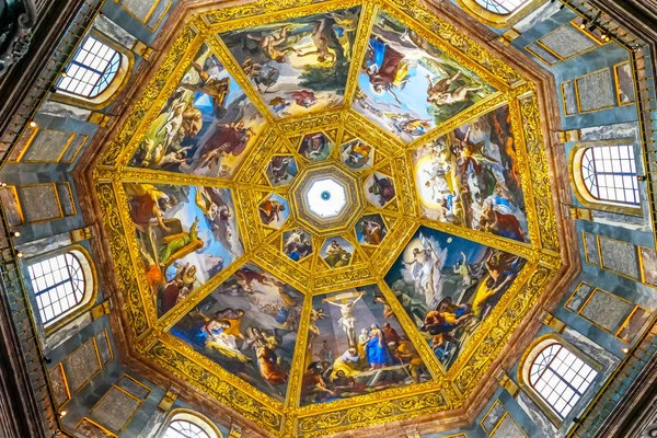 Florencia Italia Septiembre 2017 Pinturas Bíblicas Cúpula Iglesia San Lorenzo — Foto de Stock