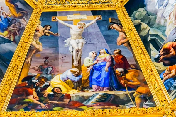 Florence Italië September 2017 Jezus Christus Kruisiging Schilderij San Lorenzo — Stockfoto