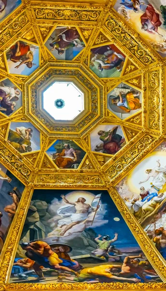 Florenz Italien September 2017 Jesus Christ Auferstehung Malerei Kuppel San — Stockfoto