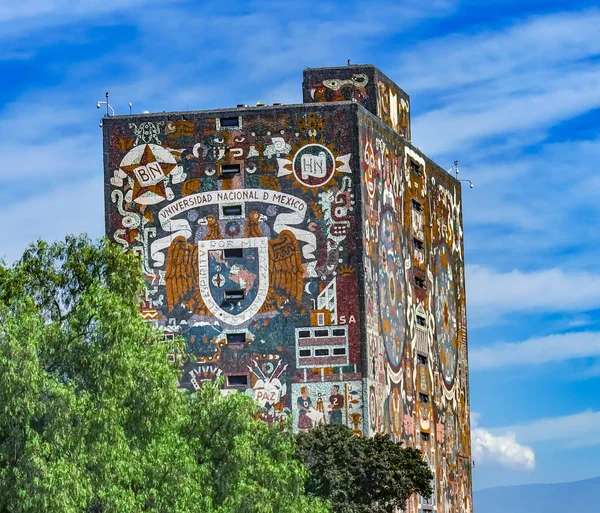 Universidad Nacional Library Frescos Ciudad México México Construido 1948 —  Fotos de Stock