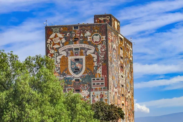 Universidad Nacional Library Frescos Ciudad México México Construido 1948 — Foto de Stock