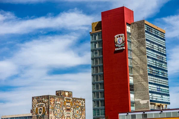 Administração Construção Library Frescos Universidade Nacional Cidade México México Construído — Fotografia de Stock