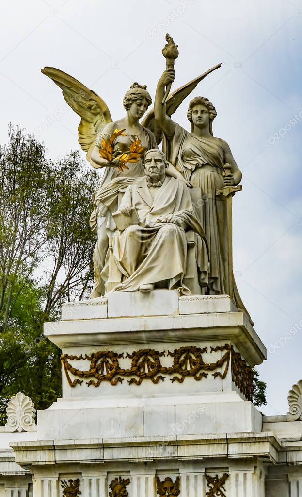 President Benito Juarez Hemicyle Monument Mexico City Mexico. Juarez is the Abraham Lincoln of Mexico.  Built in 1910
