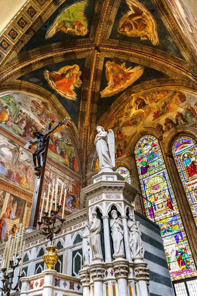 Florencia Italia Septiembre 2017 Piedra Ángel Crucifijo Bíblico Iglesia Santa —  Fotos de Stock