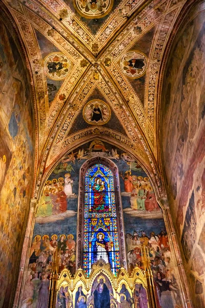 Florence Italie Septembre 2017 Retable Rédempteur Jésus Christ Fresques Vitrail — Photo