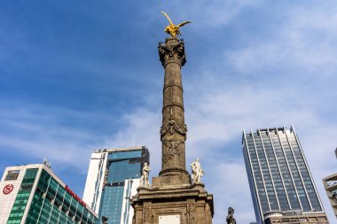 Mexico City, Meksika - 2 Ocak 2019 bağımsızlık melek anıt Mexico City Meksika. 1800'lerin başından 1910 kutluyor savaşta inşa bağımsızlık 1821 lider