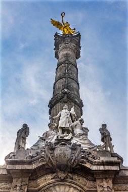 Bağımsızlık melek anıt güneş Mexico City Meksika altında. 1800'lerin başından 1910 kutluyor savaşta inşa bağımsızlık 1821 lider