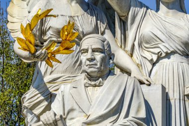 President Benito Juarez Hemicyle Monument Mexico City Mexico. Juarez is the Abraham Lincoln of Mexico.  Built in 1910 clipart