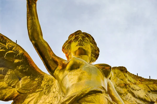 Goldener Engel Unabhängigkeitsdenkmal Unter Der Sonne Mexiko Stadt Mexiko 1910 — Stockfoto