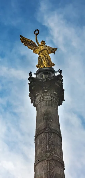 Golden Angel Independence Monument Sun Mexico City Mexico Built 1910 — Stock Photo, Image