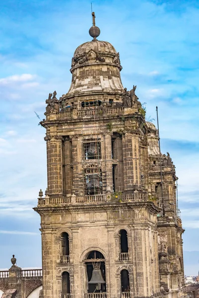 Metropolitan Cathedral dzwonnic Zocalo Meksyk Meksyk — Zdjęcie stockowe