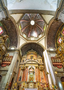 Dome Basilica altar Santo Domingo Kilisesi Mexico City Meksika