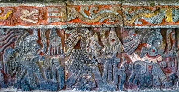 Antico Aztec Guerrieri Aquila Palazzo Templo Sindaco Città del Messico Mex — Foto Stock