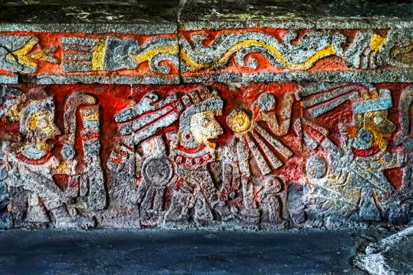 Forntida Aztec Eagle Warriors Palace Templo borgmästare Mexico City Mex — Stockfoto