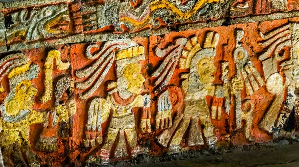 Antico Aztec Guerrieri Aquila Palazzo Templo Sindaco Città del Messico Mex — Foto Stock