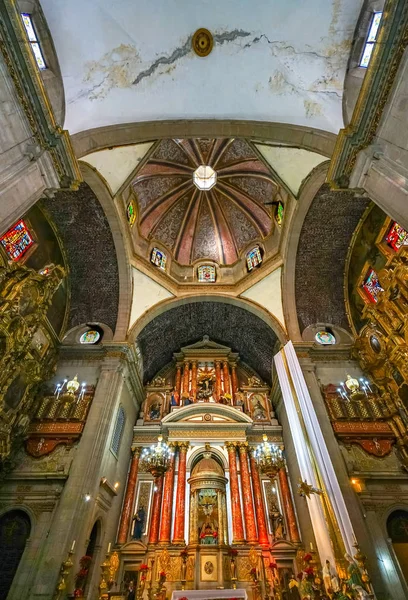 Dome Basilica Altar Santo Domingo Church Mexico City Mexico — Stock Photo, Image