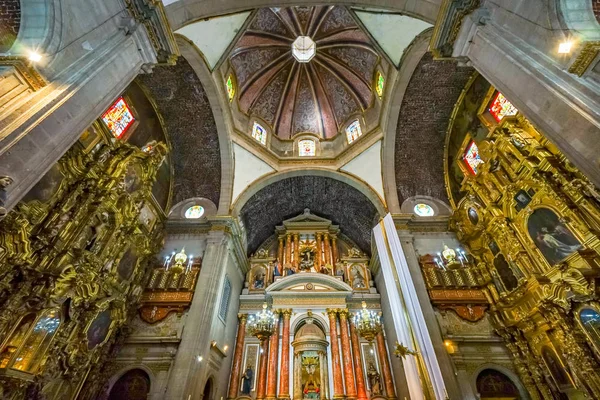 Dome Bazylika ołtarz Santo Domingo Kościół Mexico City Meksyk — Zdjęcie stockowe