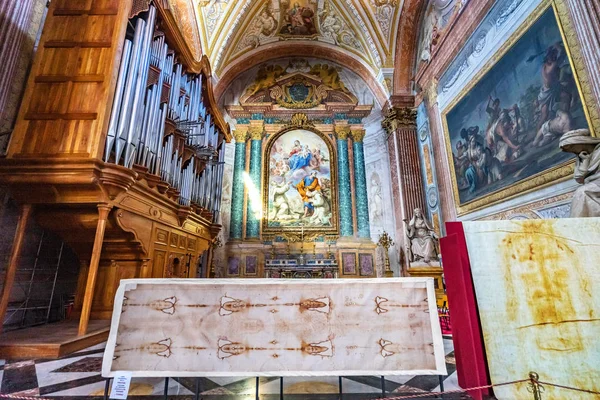 Sindone Torino Sudario Basilica Santa Maria Angeli e Martiri Rom — Foto Stock