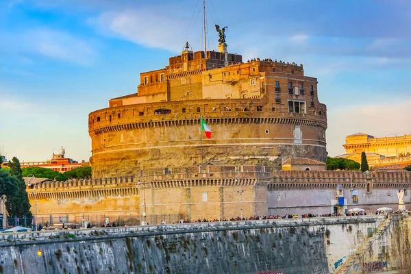 Castel San Angelo Tarde Roma Italia — Foto de Stock