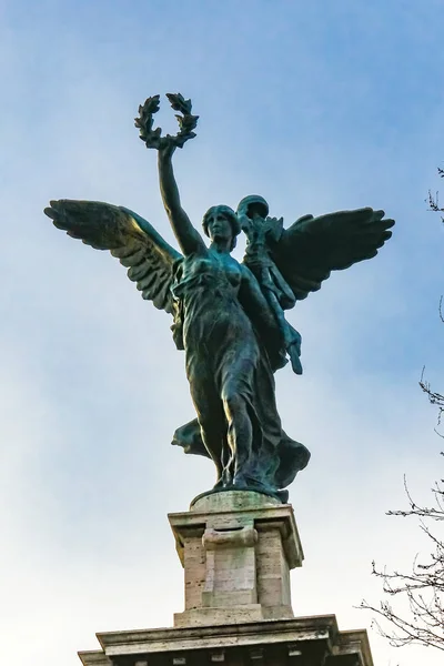 Angel Statue Ponte Bridge Vittorio Emanuele II Rome Italië — Stockfoto