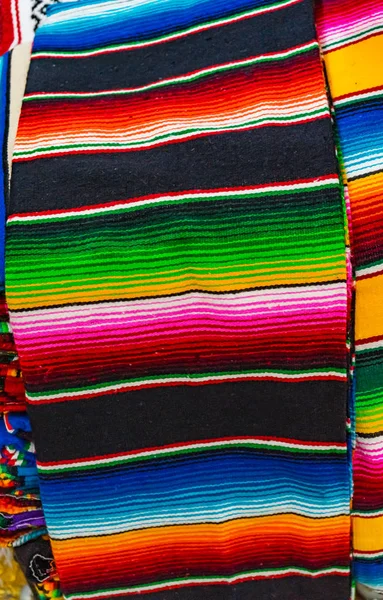 Colorful Mexican Blankets Testiles Handicrafts Oaxaca Mexico — Stock Photo, Image