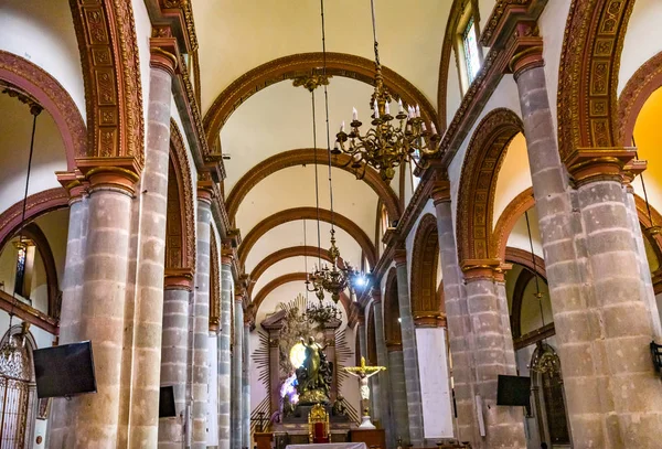 Basilica Arches Lady Assumption Cathedral Church Oaxaca Mexico — Stock Photo, Image
