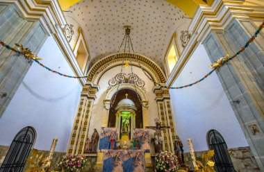 Bazilika Altar Guadalupe Tapınağı Manastırı Carmen Alto Kilisesi Oaxaca Meksika