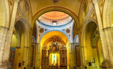Basilica Altar Templo de la Compania Kilisesi Oaxaca Meksika