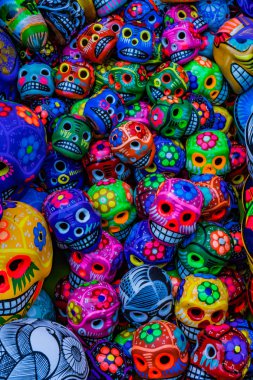 Renkli Meksika Seramik Skulls Gün Ölü Handicraft Oaxacas Meksika