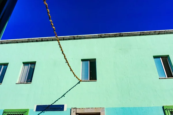 Edificio messicano astratto verde blu Oaxaca Messico — Foto Stock