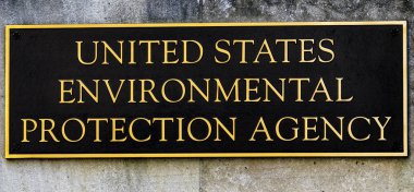 Sign US Environmental Protectioin Agency EPA Washington DC clipart