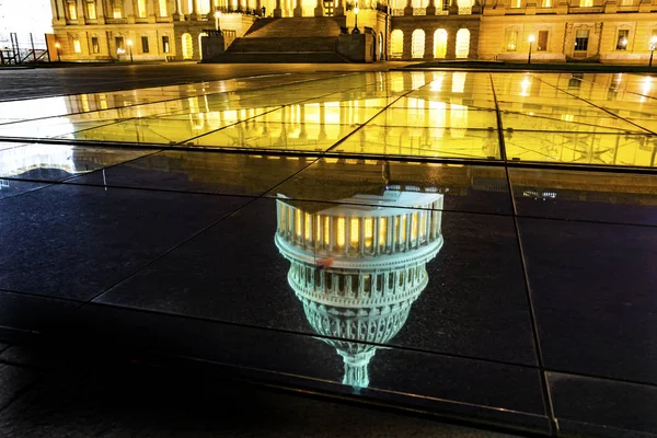 Capitolio Norte Noche Estrellas Washington DC Reflexión — Foto de Stock