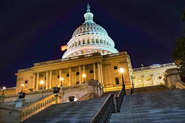 US Capitol South Side Night Stars Washington DC — Stock Photo, Image