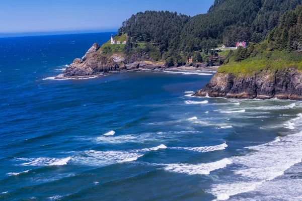 Heceta Head Lighthouse Oregon Coastline Océano Pacífico — Foto de Stock