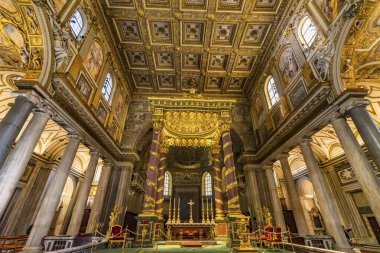 Melek Süslemeleri Yüksek Sunak Bazilikası Santa Maria Maggiore Roma 