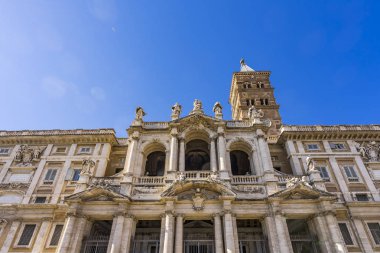 Cephe Giriş Kulesi Santa Maria Maggiore Roma İtalya