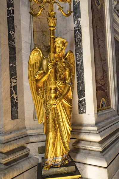 Golden Angel Light Basilica Santa Maria Maggiore Roma Italia —  Fotos de Stock
