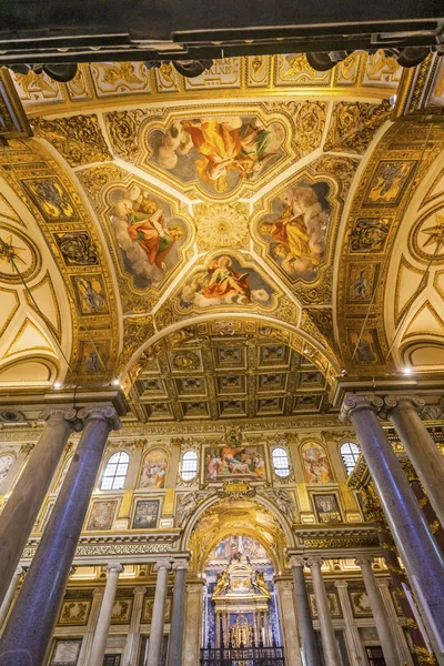 Arches Autel Plafond Basilique Santa Maria Maggiore Rome Italie — Photo